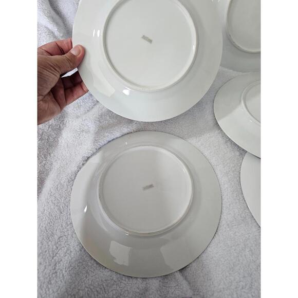 (Set of 6) Kutani Bamboo Porcelain Side Plate White & Sliver Japan 7.5" Asian - Picture 16 of 16